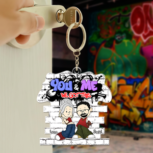 Personalized Gift For Couples Keychain Y2K Cartoon Couple 05KALU271224HG-Homacus