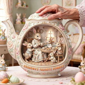 Easter Grandma's Cozy Bunny Tea Party – Personalized Gifts For Grandma 03natn250226-Homacus