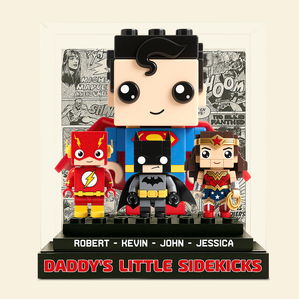 Daddy's Little Sidekicks Acrylic Plaque Personalized Christmas Gifts For Dad 04NADT240525-Homacus