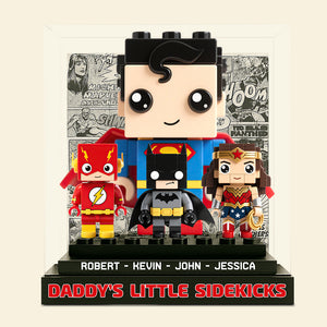 Daddy's Little Sidekicks Acrylic Plaque Personalized Christmas Gifts For Dad 04NADT240525-Homacus