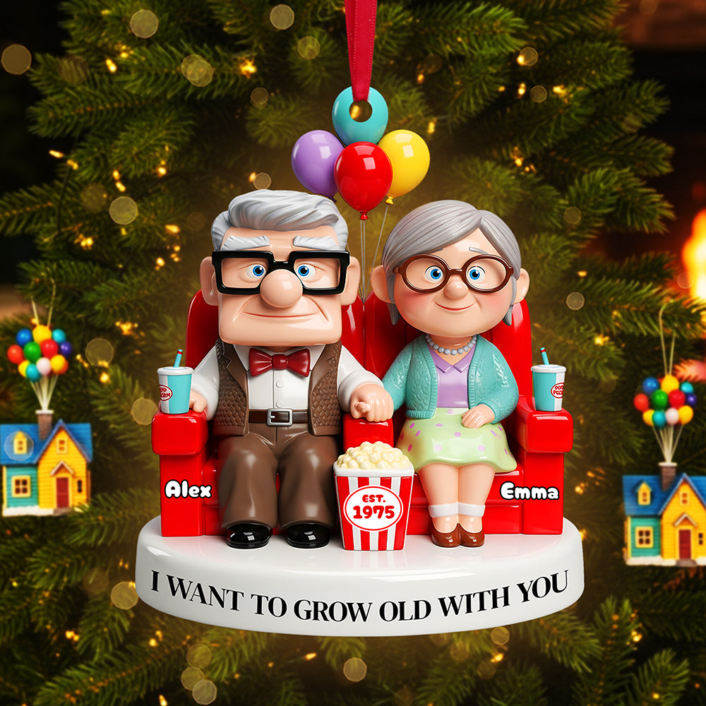Old Couple Ornament - Personalized Gifts For Couple 02nata190825-Homacus