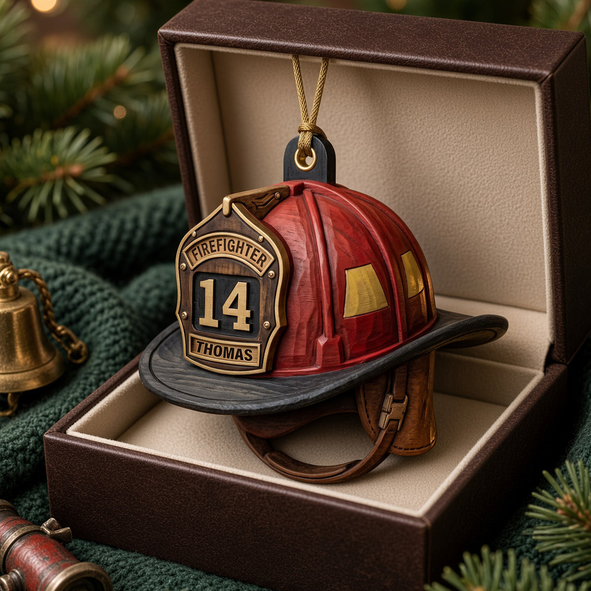 Firefighter Helmet Acrylic Ornament - Personalized Christmas Gifts For Firefighter 07pglu201026-Homacus
