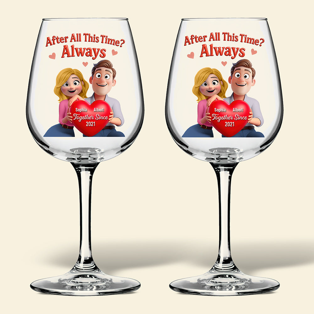 Together Forever Drinking Glass - Personalized Gifts For Couple 01huqn261125-Homacus