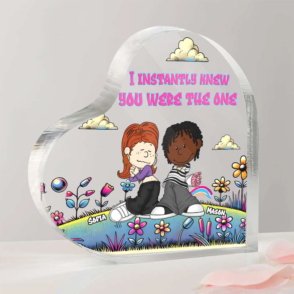 Personalized Gifts For Y2k Couple Heart Shaped Acrylic Plaque 03TGMH271224HG-Homacus
