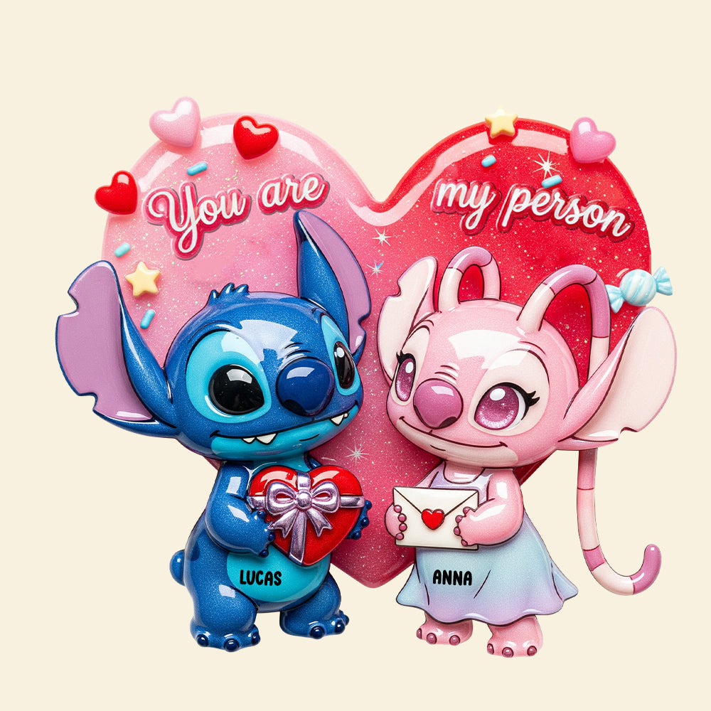Cute Alien Couple Personalized Gifts For Couple Acrylic Fridge Magnet 06pgtn261125-Homacus