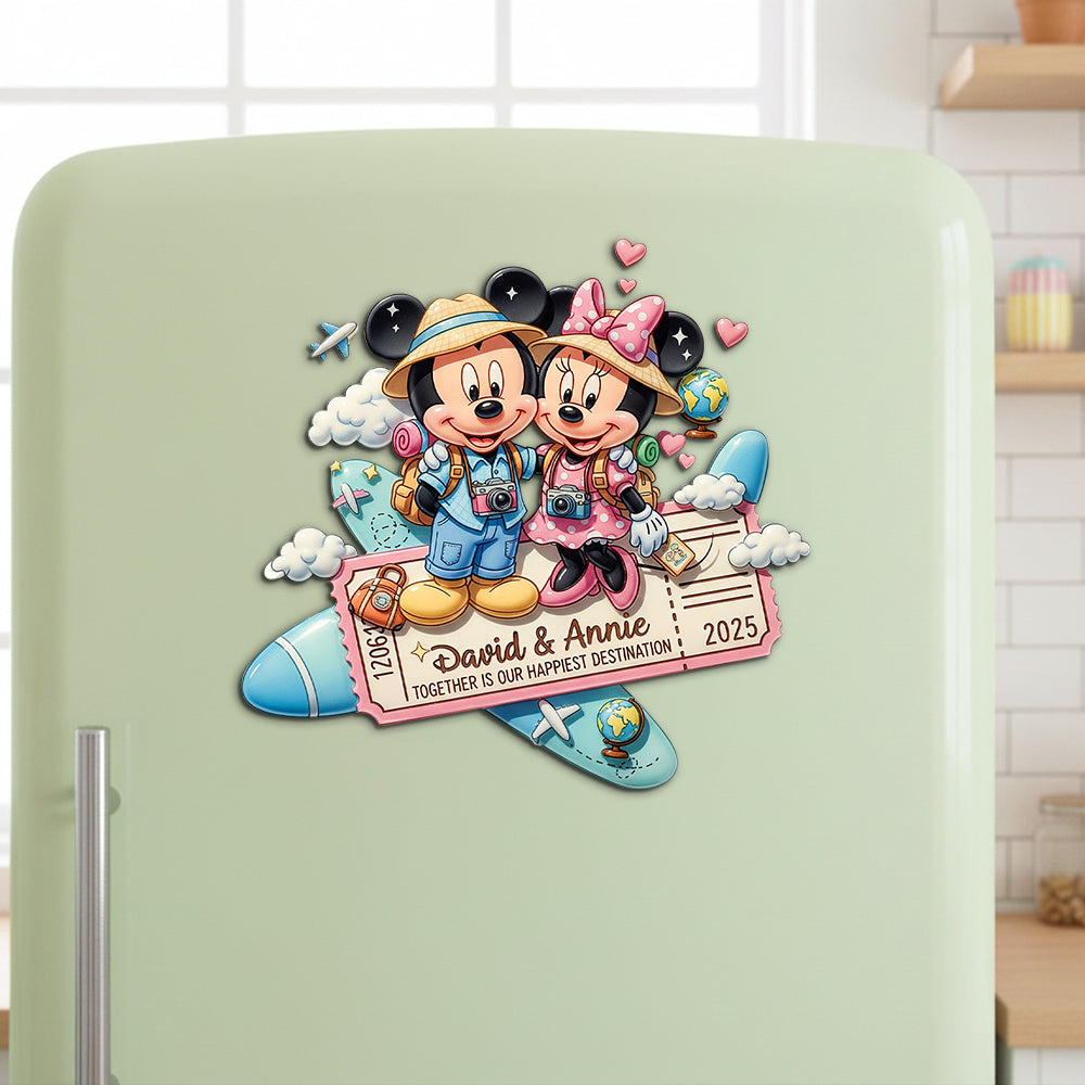 Personalized Gifts For Travel Couple Acrylic Fridge Magnet 08pgtn191125-Homacus