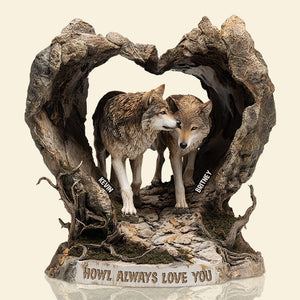 Wolf Couple Acrylic Plaque - Personalized Gifts For Couple 03TGDT180625-Homacus