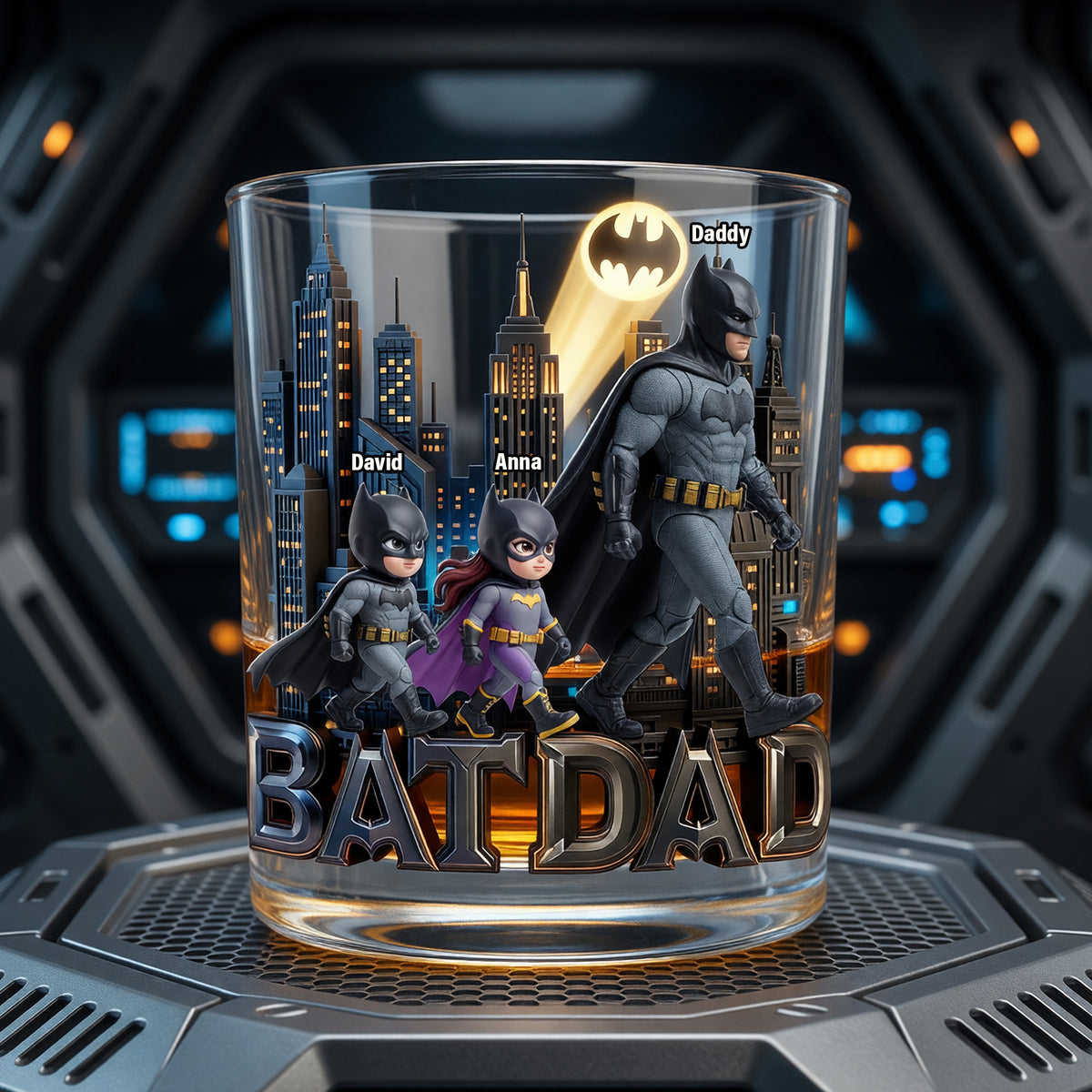 Like a Normal Dad But Cooler Round Glass - Personalized Gifts For Dad 04OHQN190526-Homacus