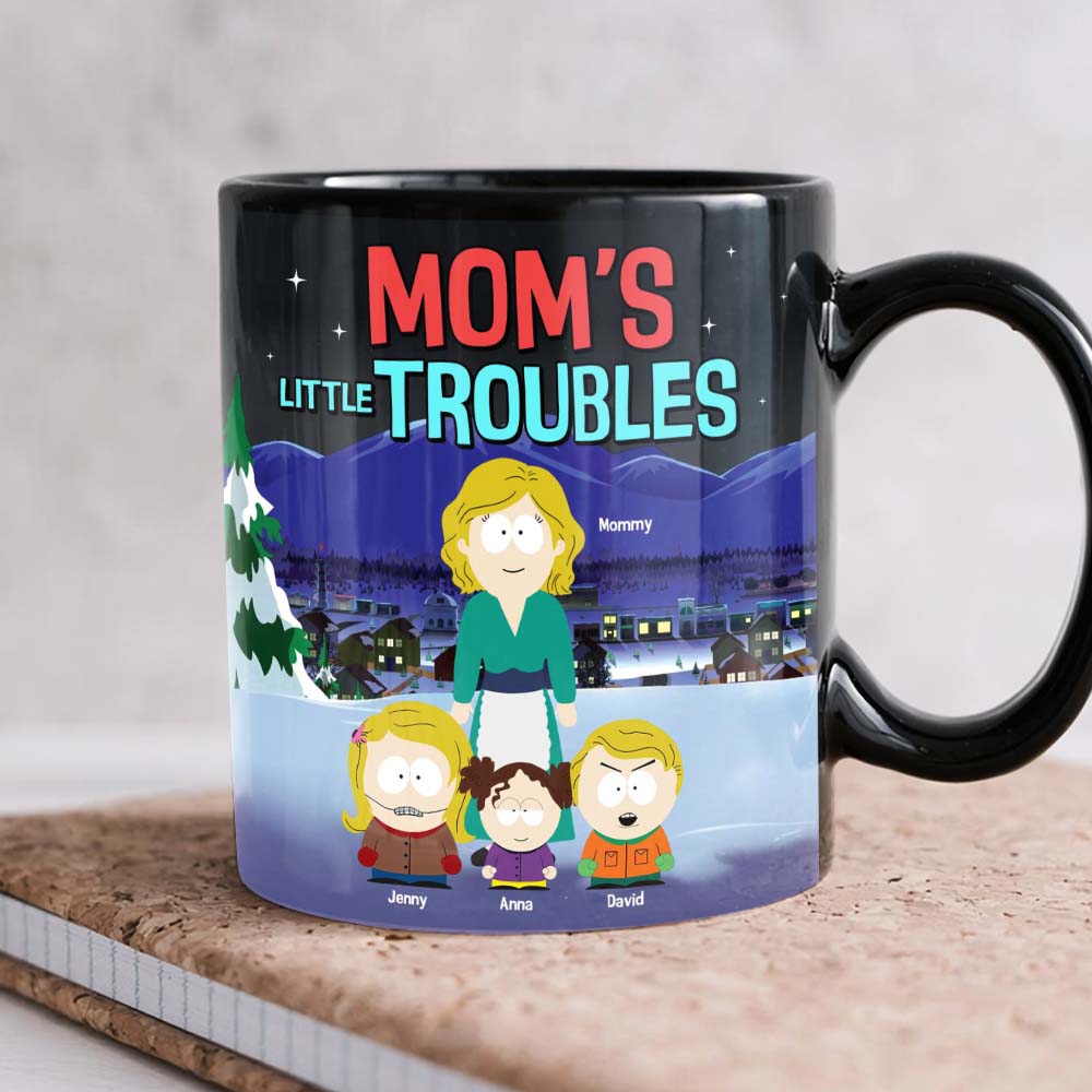 Personalized Gifts For Mom Coffee Mug 01tgtn030425hg Mom's Little Troubles-Homacus