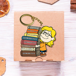 Personalized Gifts For Book Lovers Keychain, Custom Favorite Book Title 02qhqn090125hg-Homacus