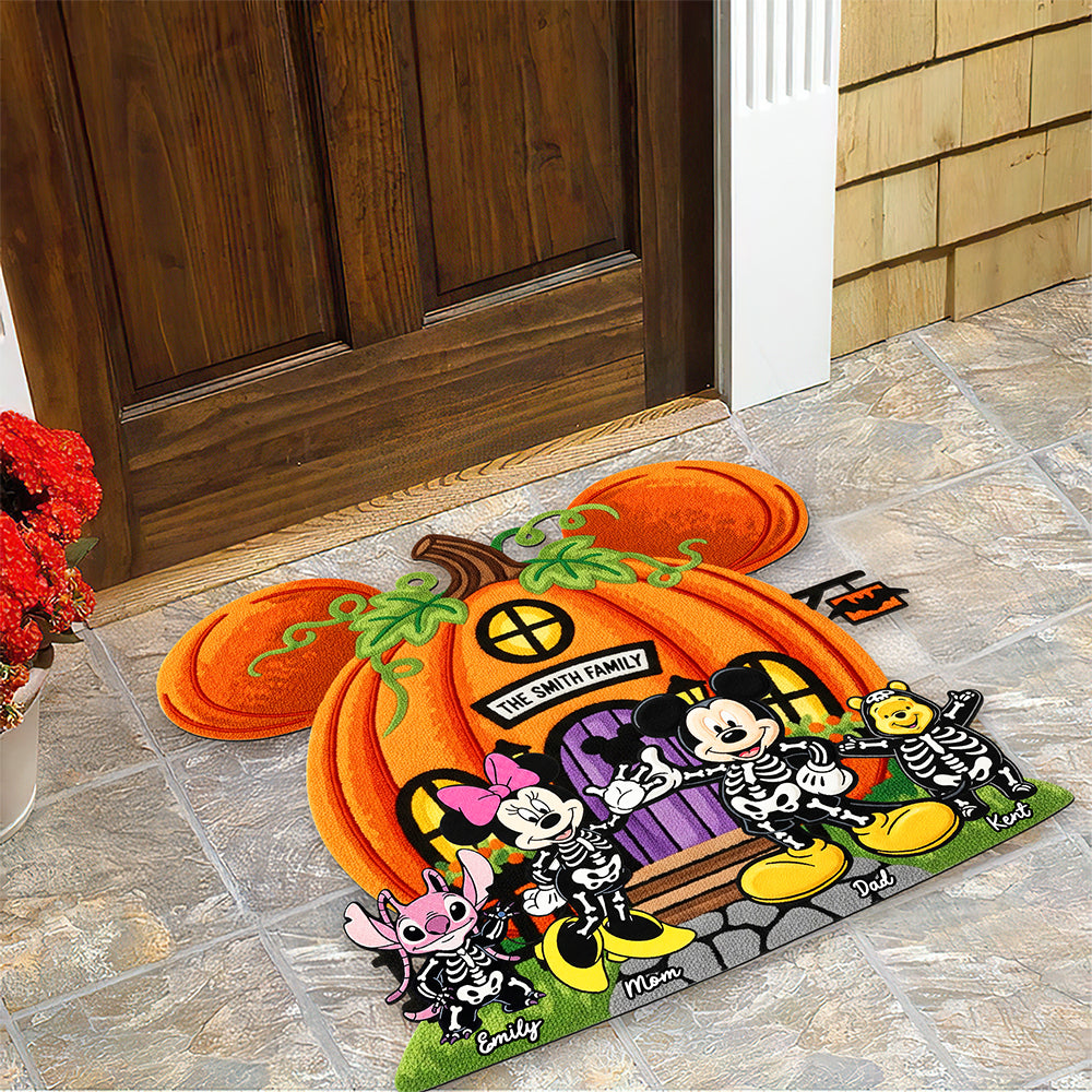 Pumpkin House Doormat - Personalized Halloween Gifts For Family 02naqn140825-Homacus
