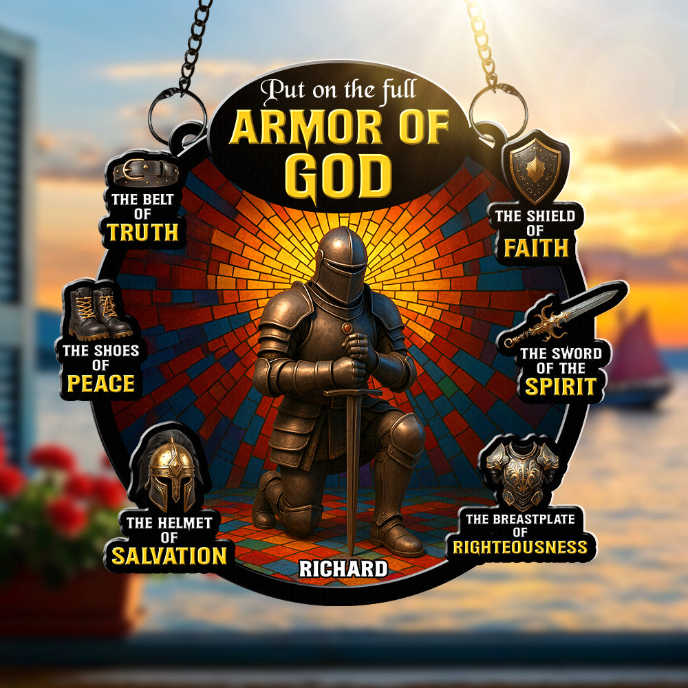 Armor Of God Suncatcher Ornament - Personalized Gifts For Christian 04toqn210725-Homacus