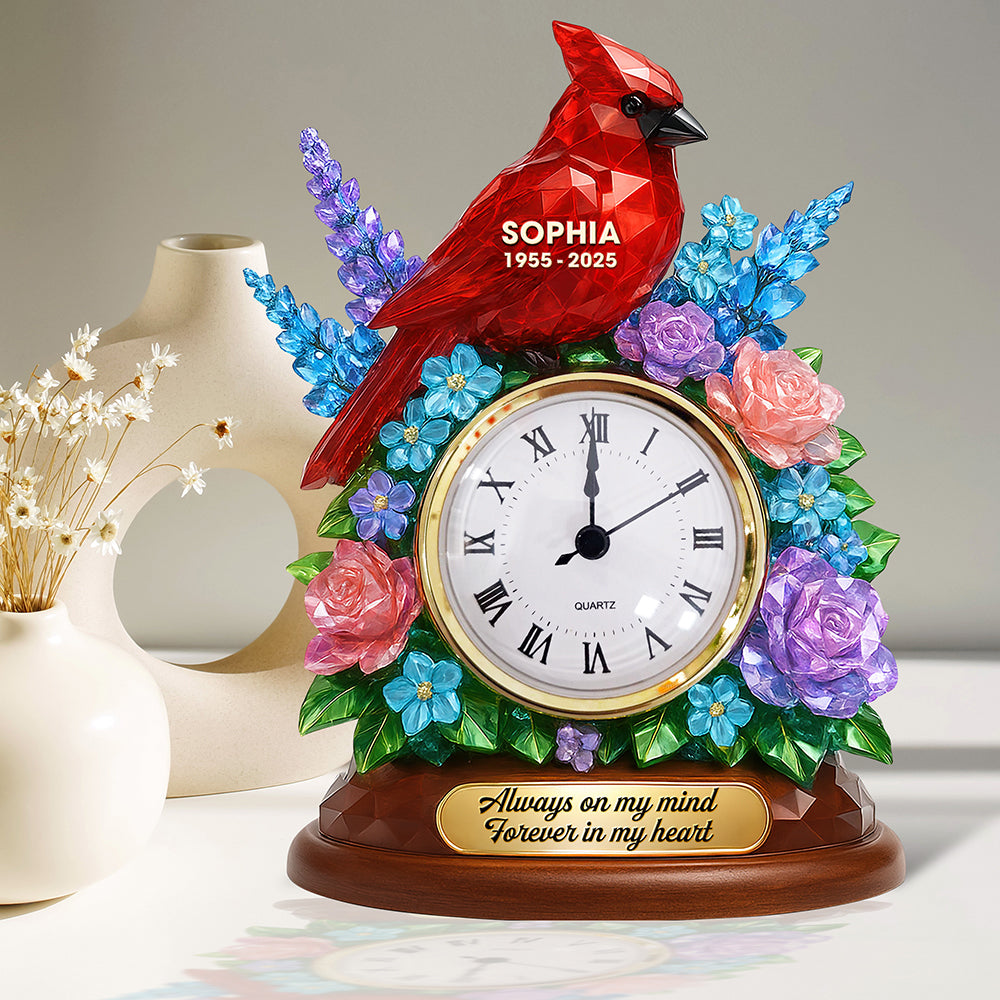 Memorial Desk Clock Plaque - Personalized Gifts For Heaven 05naqn280525-Homacus