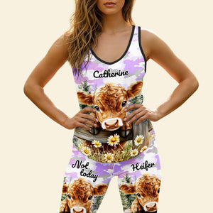Cow Girl Set Tank Top & Leggings - Personalized Gifts For Cow Lovers 01DTDT010725-Homacus