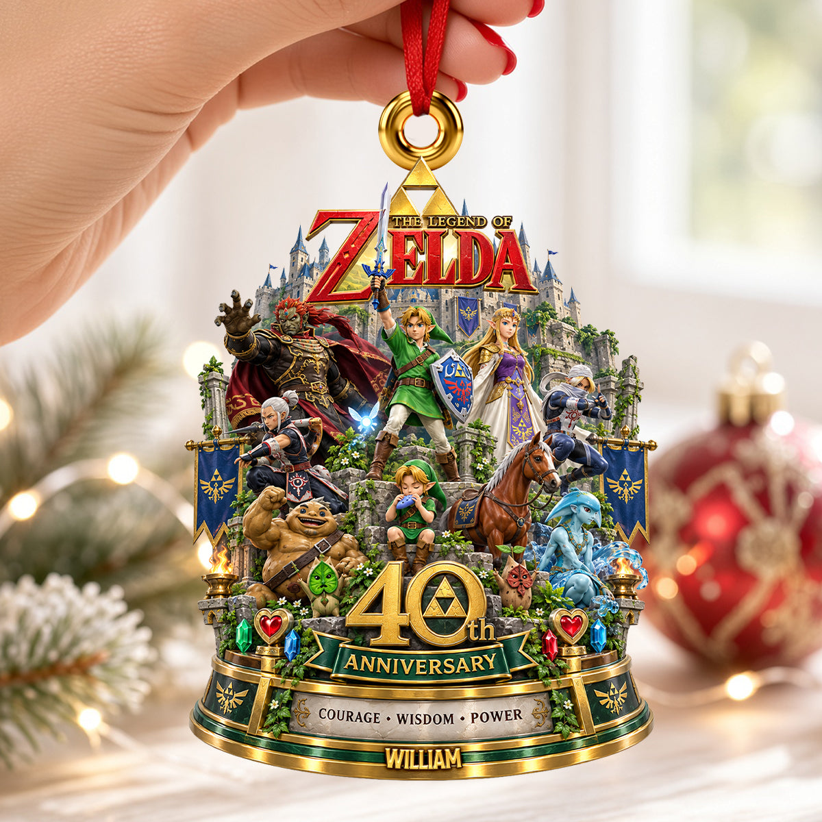 Personalized 40th Anniversary Christmas Ornament - A Legendary Adventure 07OHDH170926