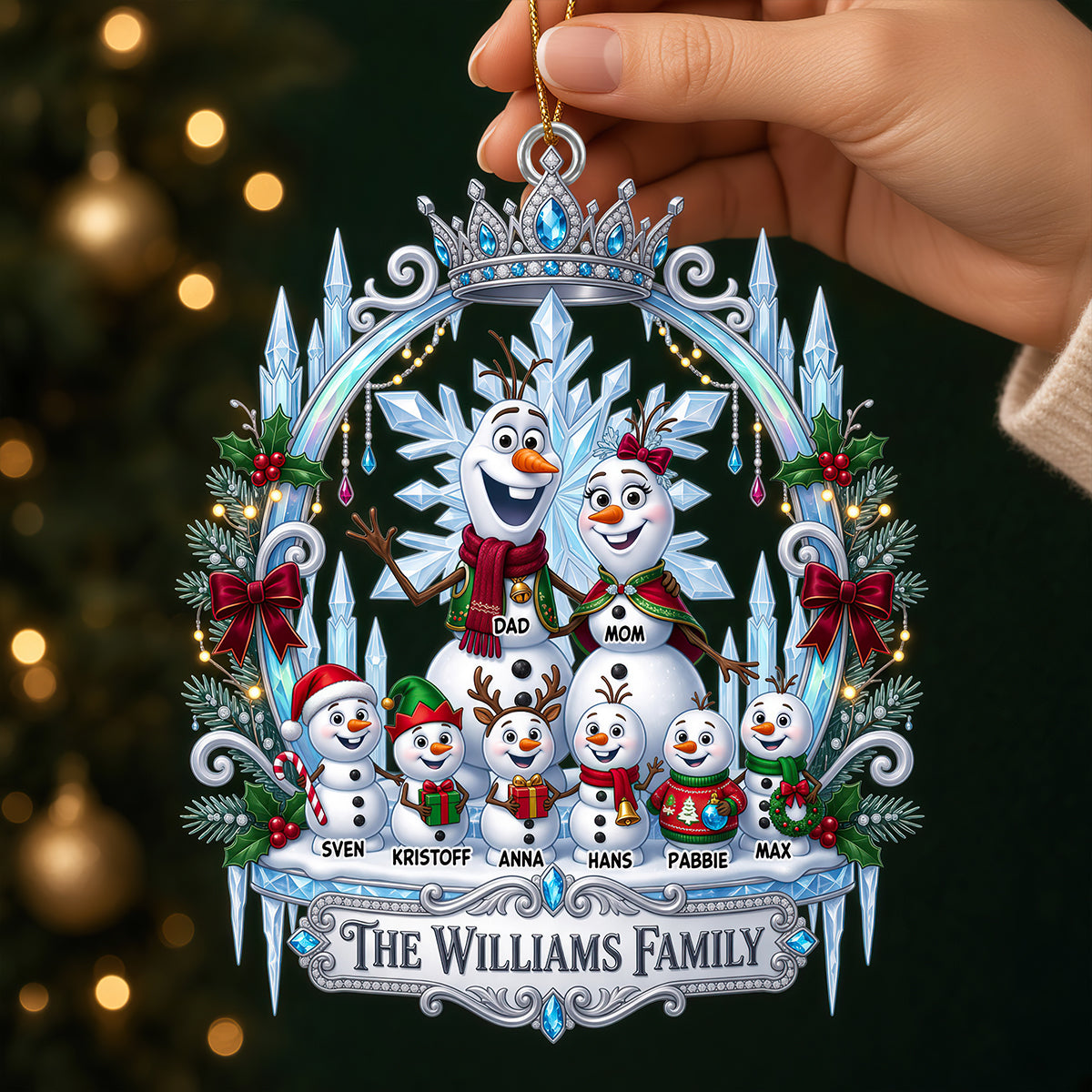 Adorable Snowman Christmas Ornament - Personalized Gifts For Family 02HADT010926