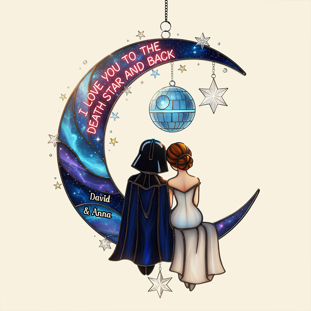 Cosmic Couple Suncatcher Ornament Personalized Gifts For Couple 02PADT251125-Homacus