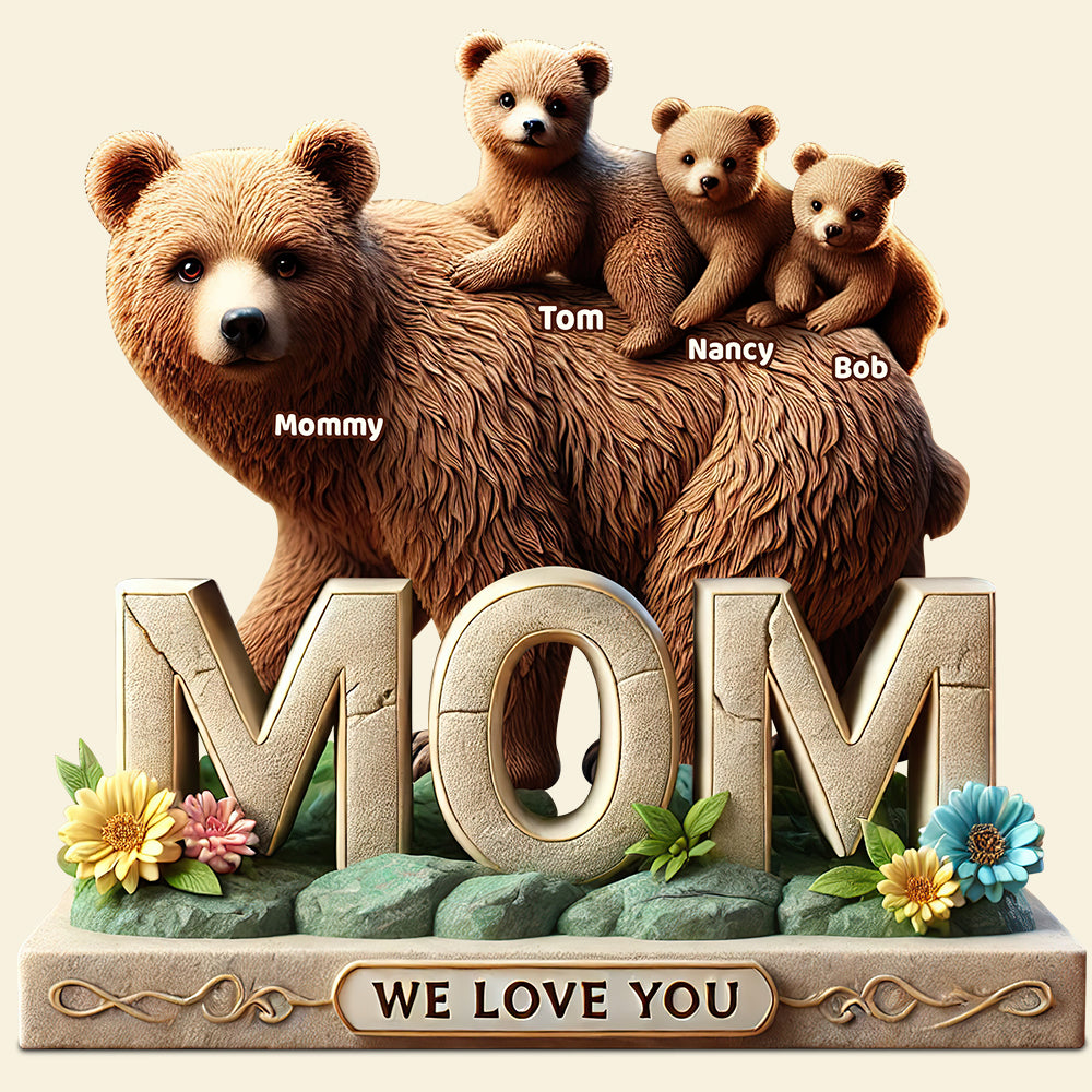 Bear Mom Acrylic Plaque Personalized Gifts For Mom 01hudt170425-Homacus