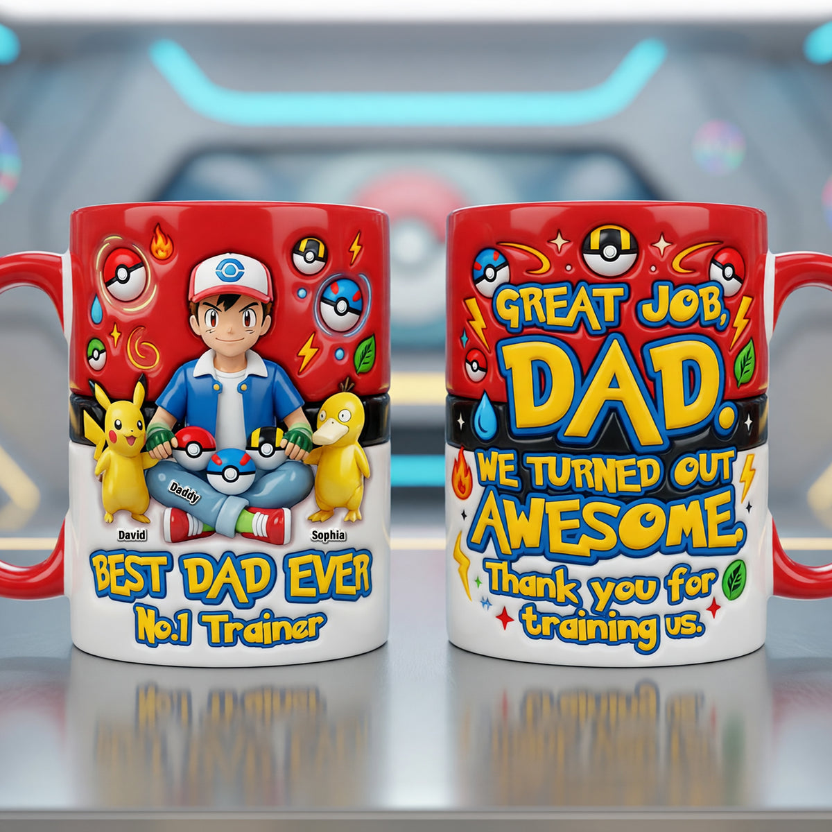 Number One Training Dad Red Accent Mug, Personalized Gifts For Dads 02qhqn140526-Homacus