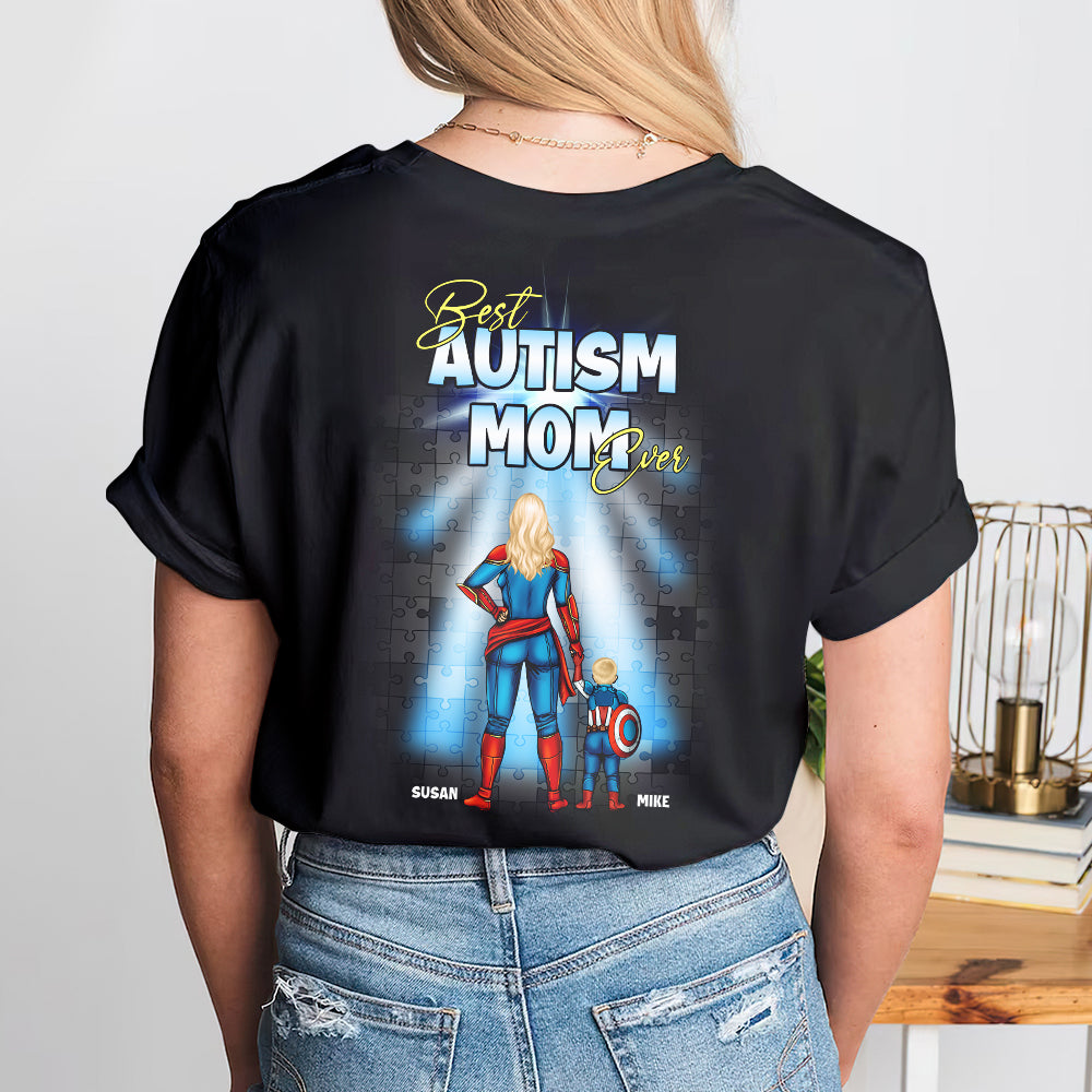 Personalized Gifts For Autism Mom Shirt Best Autism Mom Ever 03OHMH260225PA-Homacus