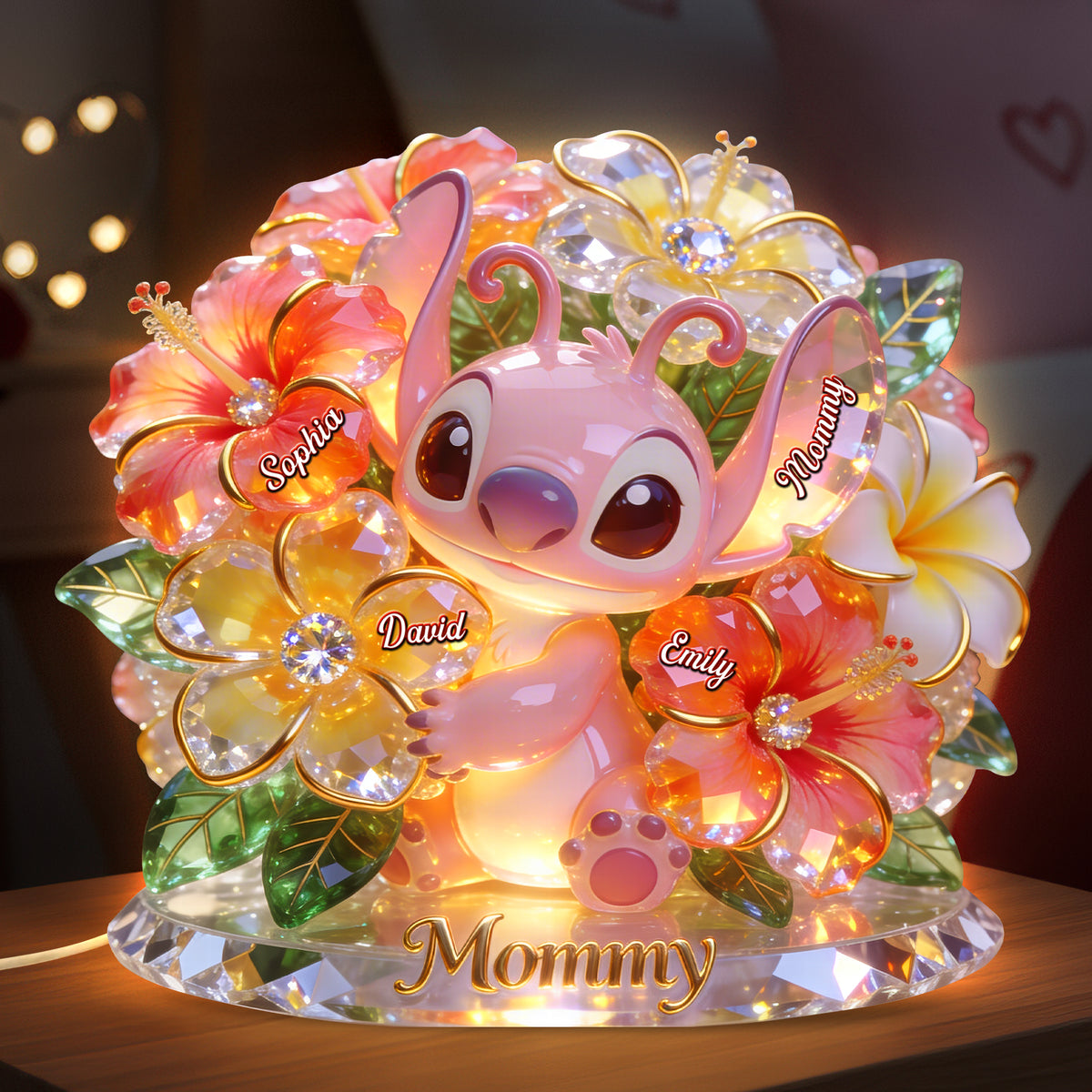 Alien Floral Mom Light Box - Personalized Gifts For Mother's Day Acrylic Light Box 01PGQN060426-Homacus