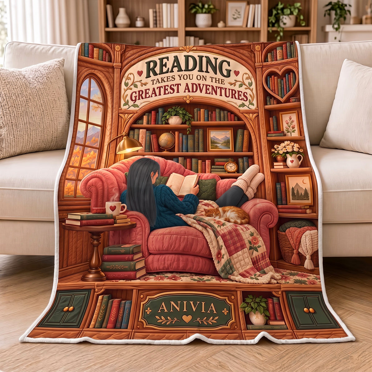 Book Girl Blanket - Personalized Gifts For Book Lovers 03hatn151026