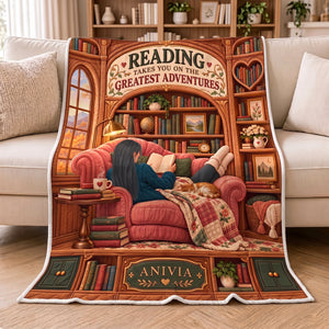Book Girl Blanket - Personalized Gifts For Book Lovers 03hatn151026