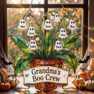 Ghost Grandma Lily Of The Valley Suncatcher Ornament - Personalized Gifts For Grandma 02natn010826-Homacus