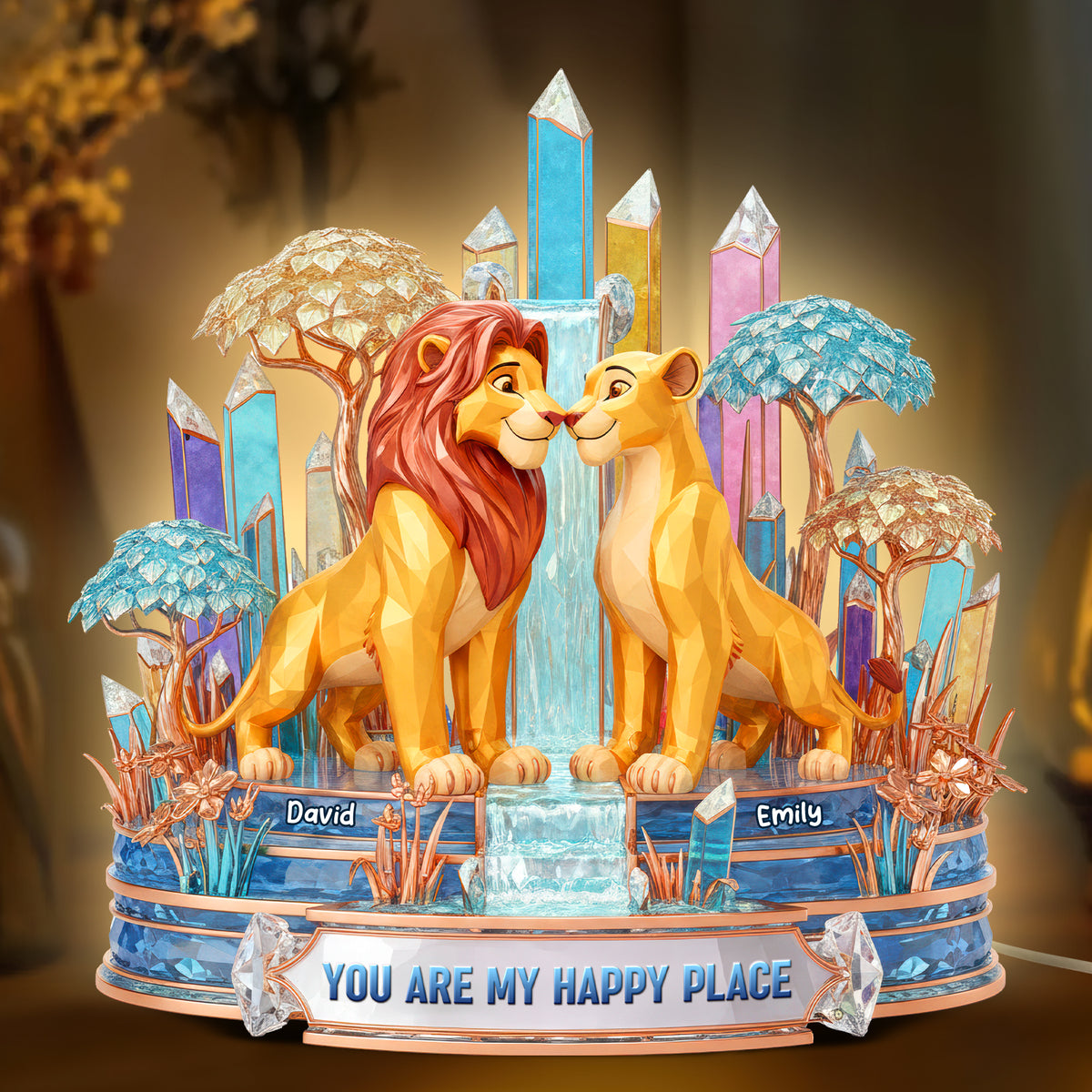 Romantic Couple Acrylic Light Box - Personalized Gifts For Couple 05naqn011225-Homacus