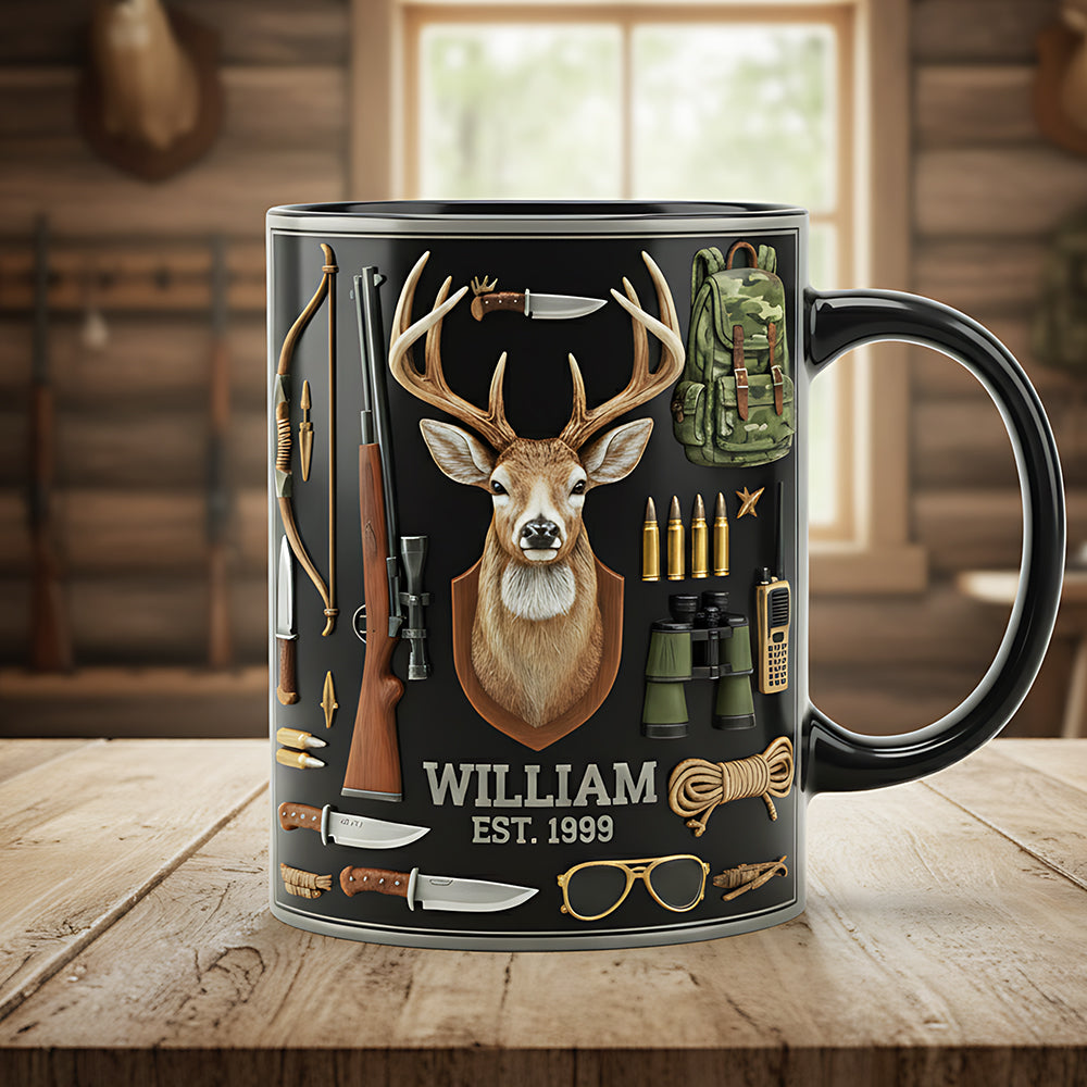Hunting Black Coffee Mug - Personalized Gifts For Hunting Lovers 01kita171225-Homacus