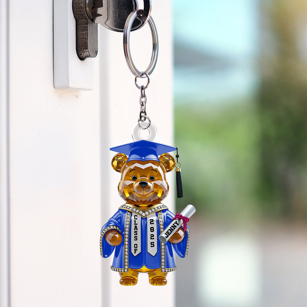 Bear Acrylic Keychain Personalized Gifts For Graduate Student 01natn230425-Homacus
