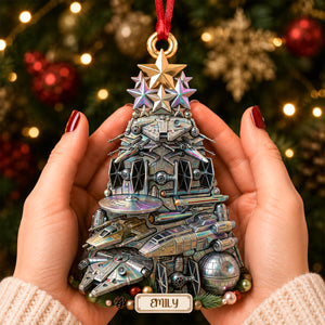 Cosmic Christmas Tree Ornament - Personalized Gifts 05QHDH100826-Homacus