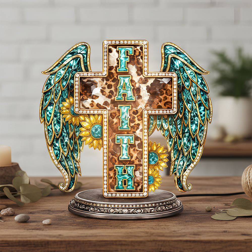 Glowing Faith Cross Light Box - Personalized Gift For Jesus Lovers 03HUDT061225-Homacus