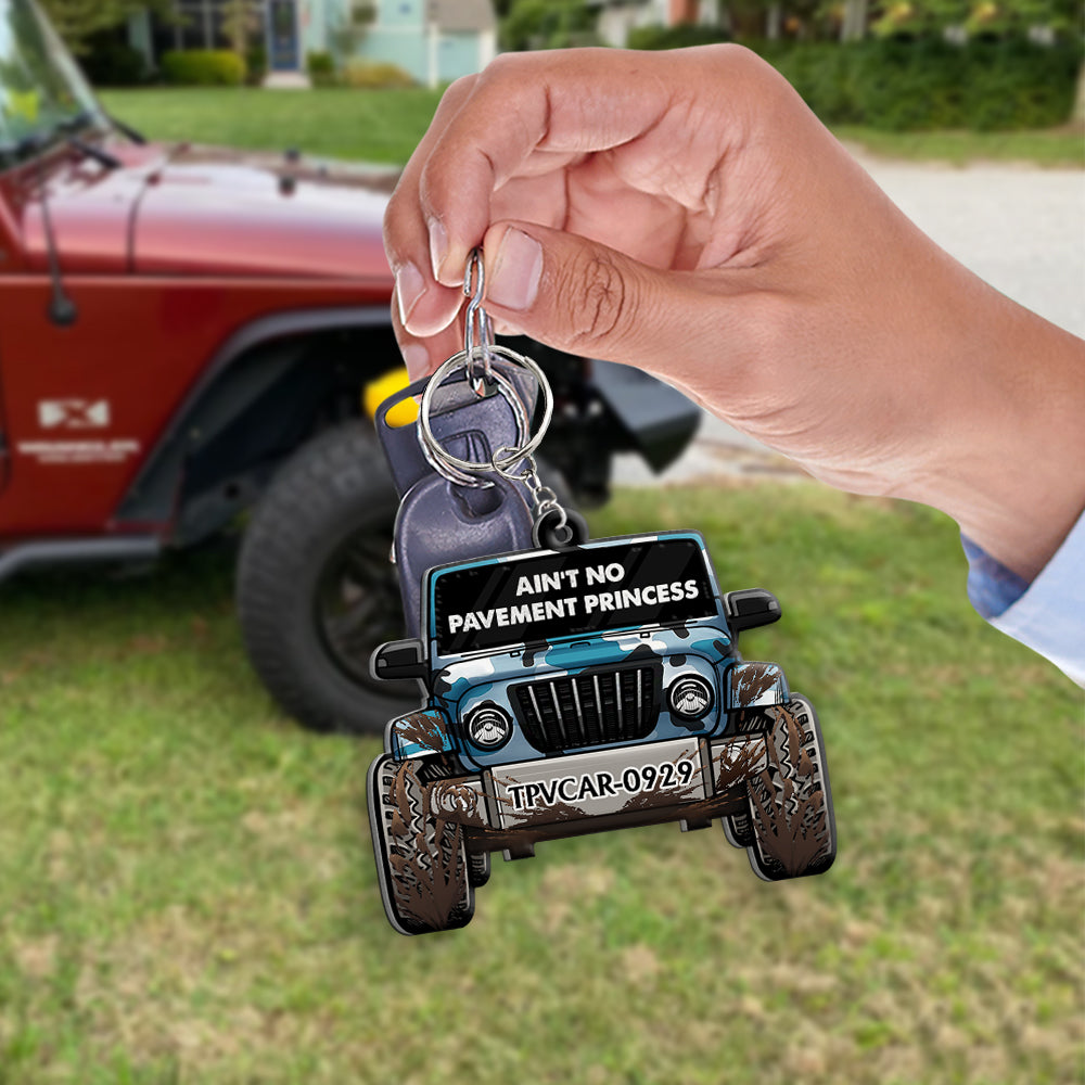 Ain't No Pavement Princess Personalized Keychain-Homacus