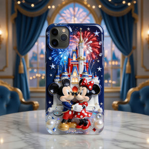 250th Anniversary Couple Phone Case - Personalized Gifts For Patriotic Couple Phone Case 01PGQN200526-Homacus