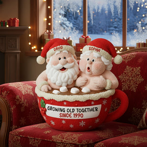 Funny Old Couple Pillow - Personalized Gifts For Couple Christmas Pillow 04OHTN111125-Homacus