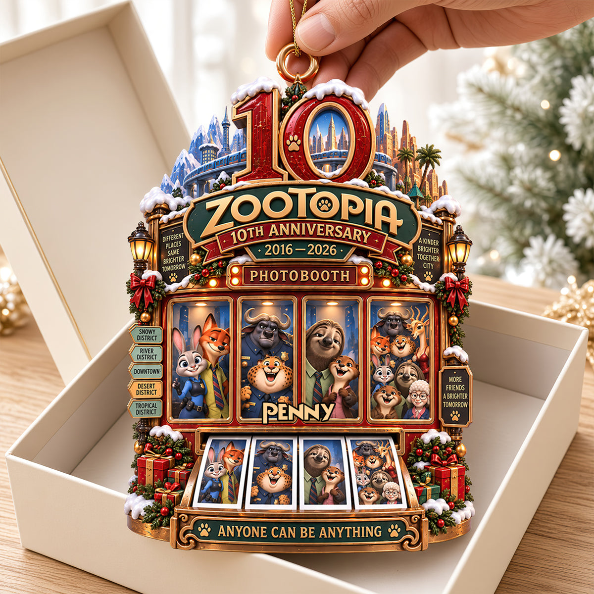 10th Anniversary Acrylic Ornament - Personalized Christmas Gifts 02hadt210926