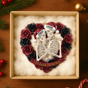 Personalized Gifts For Couple Christmas Skull Couple Ornament 02natn111025-Homacus
