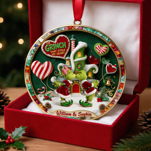 Kissing Couple Ornament - Personalized Gifts For Couple Christmas Ornament 05TOLU080926