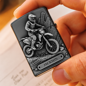 Mud Trail Rider Lighter - Personalized Gift For Motorcross Lovers-Homacus