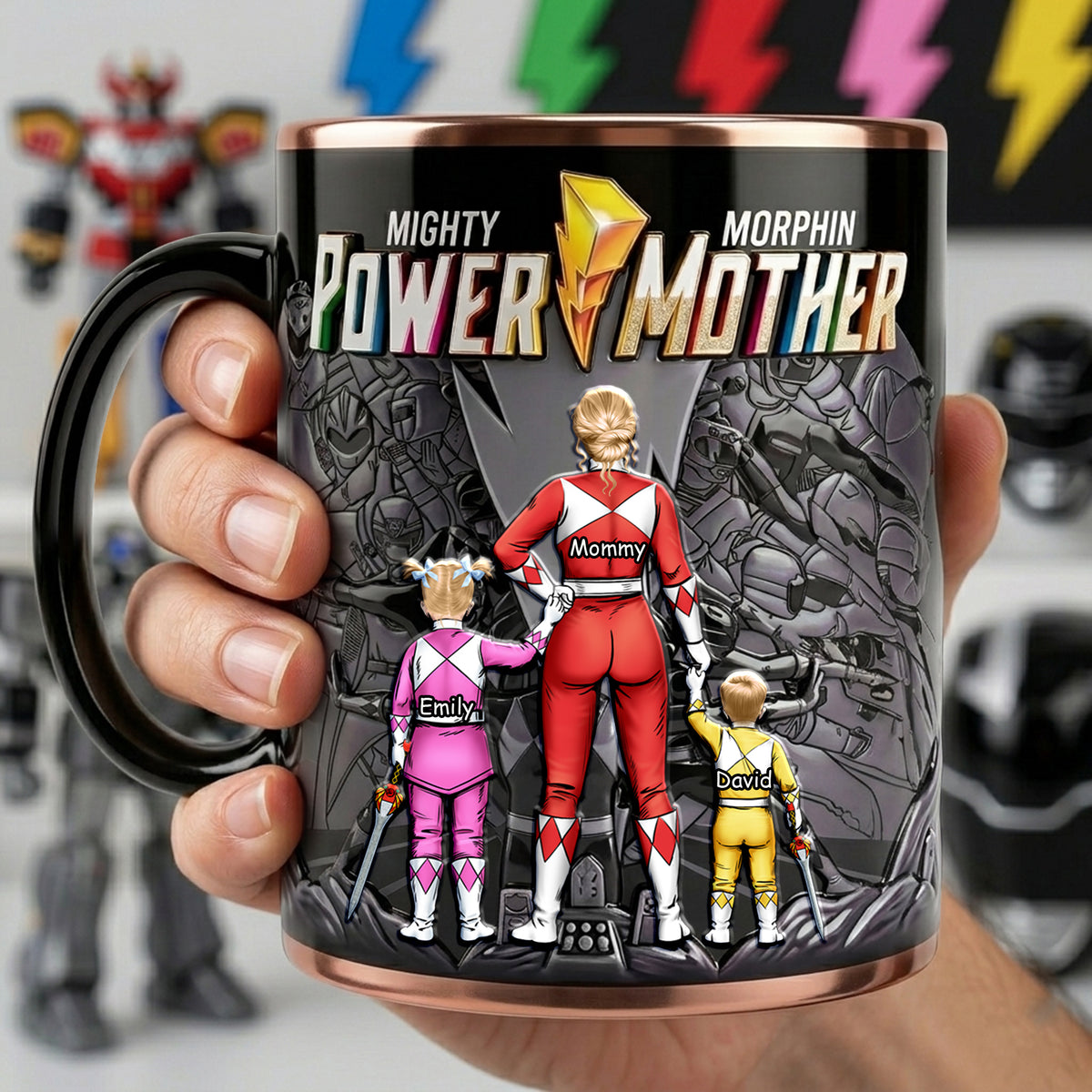 Mom Hero Squad Magic Mug - Personalized Gifts For Mom 04OHLU090426-Homacus