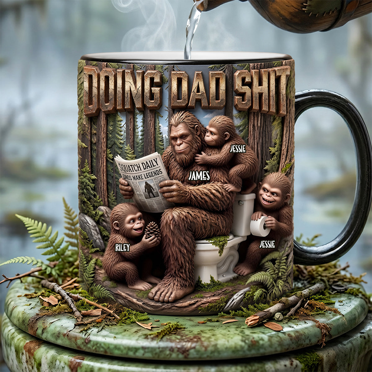 Funny Squatch Dad Magic Coffee Mug - Personalized Gifts For Dad 02tyta060526-Homacus