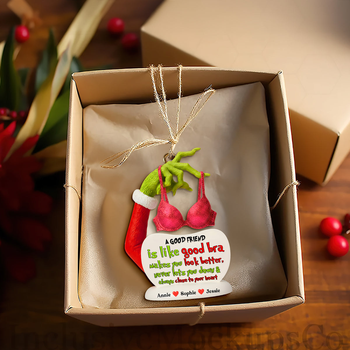 Good Bra Acrylic Ornament - Personalized Gift For Besties 06NALU271025-Homacus