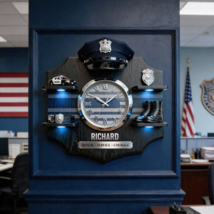 Police Appreciation Acrylic Clock – Personalized Gifts For Police Officers 01toqn271225-Homacus