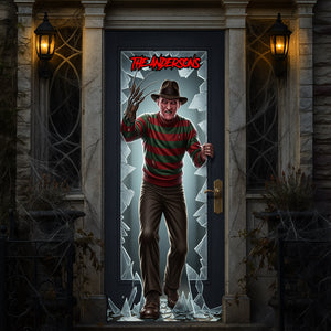 Dark Horror Villains Door Cover - Personalized Gift For Horror Fans 01PGLU210825-Homacus