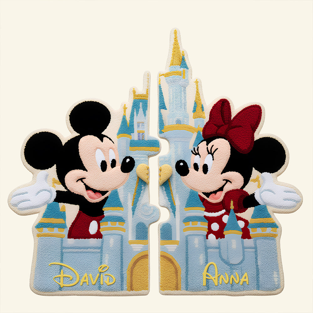 Romantic Couple Shape Doormat - Personalized Gifts For Couple 03KIDT041125-Homacus