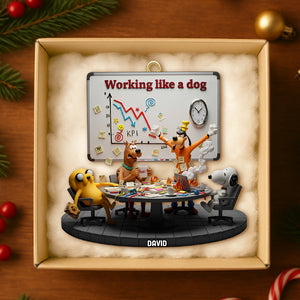 Working Like A Dog Christmas Ornament Personalized Funny Gifts For Coworkers 03patn171125-Homacus