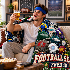 Team Helmet Blanket For The Season Personalized Gifts 03hulu051026-Homacus