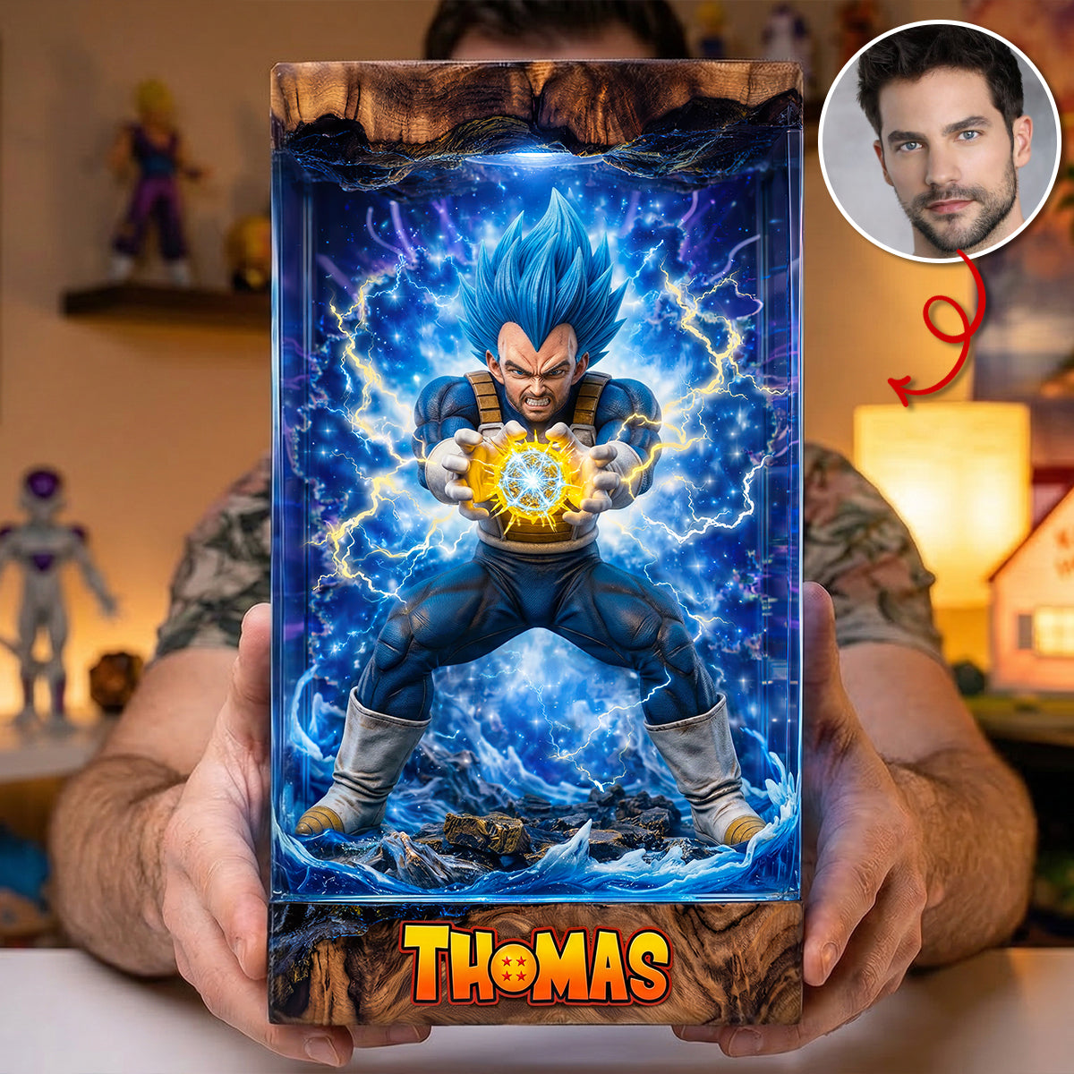 Thunder Power Fighter Shaped Plaque - Personalized Custom Photo Gift 02HUTN180326-Homacus