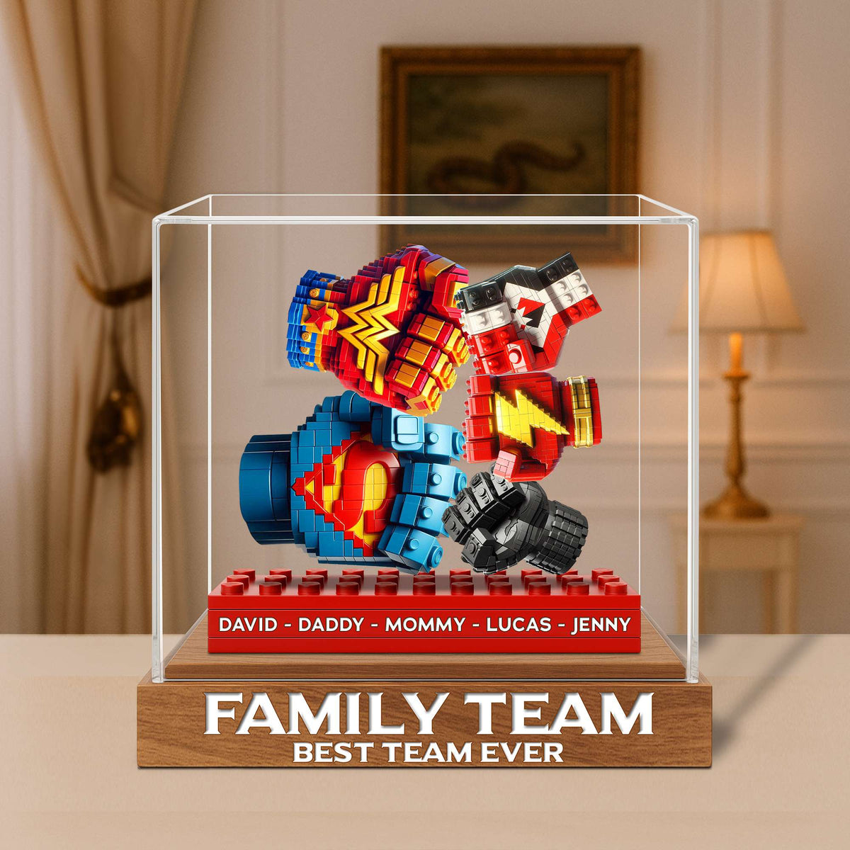 Family Team Acrylic Plaque Personalized Christmas Gifts For Family 05OHTN230525-Homacus